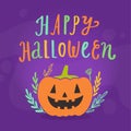 Happy Halloween greeting card. Royalty Free Stock Photo