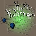 Happy halloween greeting card.  illustration. Royalty Free Stock Photo
