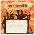 Happy Halloween. Halloween poster, card or background for Halloween party invitation Royalty Free Stock Photo