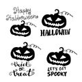 Happy halloween. Hand drawn creative calligraphy Royalty Free Stock Photo