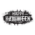 Happy halloween. Hand drawn grunge text, digital lettering. Royalty Free Stock Photo