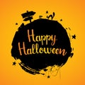 Happy Halloween hand drawn lettering Royalty Free Stock Photo