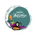 Happy Halloween vector illustration Royalty Free Stock Photo