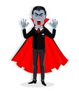 Happy Halloween. Handsome cartoon vampire