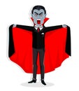 Happy Halloween. Handsome cartoon vampire