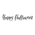 Happy Halloween handwritten typography quote, lettering, text, calligraphy. Royalty Free Stock Photo