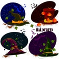 Happy Halloween hat scary background