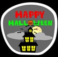 Happy Halloween haunted mansion Royalty Free Stock Photo