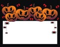 Happy halloween header or invitation card