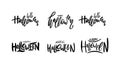 Happy Halloween. Hnad drawn lettering set. Modern brush calligraphy. Vector illustration Royalty Free Stock Photo