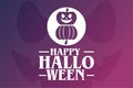 Happy Halloween. Holiday concept. Template for background, banner, card, poster with text inscription. Vector EPS10 Royalty Free Stock Photo