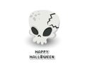 Happy Halloween. icon Skull vector. Concept Anatomic Skull Vector Art design. white background illustration