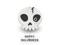 Happy Halloween. icon Skull vector. Concept Anatomic Skull Vector Art design. white background illustration