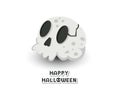 Happy Halloween. icon Skull vector. Concept Anatomic Skull Vector Art design. white background illustration