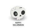 Happy Halloween. icon Skull vector. Concept Anatomic Skull Vector Art design. white background illustration