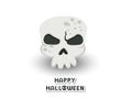 Happy Halloween. icon Skull vector. Concept Anatomic Skull Vector Art design. white background illustration