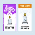 Happy Halloween invitation design with candle vector Royalty Free Stock Photo