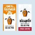 Happy Halloween invitation design with coffins vector Royalty Free Stock Photo