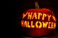 Happy Halloween Jack O Lantern Pumpkin Royalty Free Stock Photo