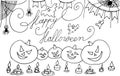 Happy Halloween lettering and card Royalty Free Stock Photo