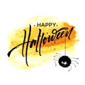 Happy Halloween lettering. Holiday calligraphy for banner, poster, greeting card, party invitation. Vector illustration