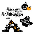 Happy Halloween message design background, vector illustration