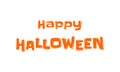 Happy Halloween vector orange text for greeting card template Royalty Free Stock Photo