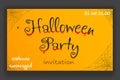 Happy halloween party decoration hanging corner spider web invitation design vector illustration Royalty Free Stock Photo