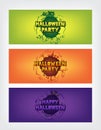 Happy halloween party gradient banner Royalty Free Stock Photo