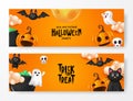 Happy halloween party invitation with cute 3d ghost spirit illustration element template Royalty Free Stock Photo