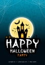 Happy halloween party poster, banner or greeting card. Halloween