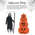 Happy halloween party poster text Royalty Free Stock Photo