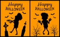 Happy Halloween Orange on Vector Illustration Royalty Free Stock Photo