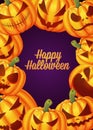 Happy Halloween poster background card. Vector illustration Royalty Free Stock Photo