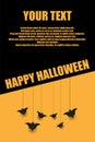 Happy Halloween poster with bat