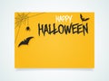 Happy Halloween Poster. Halloween bat under the moonlight.