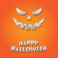 Happy halloween Pumkin illustration on orange background