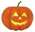 Happy Halloween Pumpkin, with clipping path Royalty Free Stock Photo