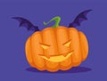 Happy Halloween pumpkin vector concept Royalty Free Stock Photo