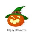 Happy Halloween pumpkin illustration