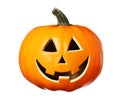 Happy Halloween Pumpkin, Jack O Lantern isolated on white Royalty Free Stock Photo