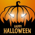 Happy halloween pumpkin vector poster background, halloween party festive banner