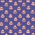 Happy halloween pumpkins icons pattern Royalty Free Stock Photo