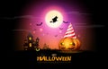 Happy halloween pumpkins party night celebration festival Royalty Free Stock Photo