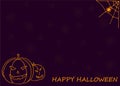 Happy Halloween. Pumpkins. Spider. Royalty Free Stock Photo