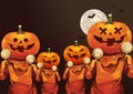 Happy Halloween Pumpkins Horizontal poster 27 Royalty Free Stock Photo