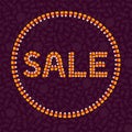 Happy Halloween sale typography poster. Holiday advertisement lettering. Candy corn text effect. Trick or treat backdrop