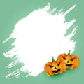 Happy halloween scary pumkin card with text space