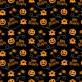 Seamless Pattern Happy Halloween Royalty Free Stock Photo