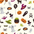 Happy Halloween seamless pattern